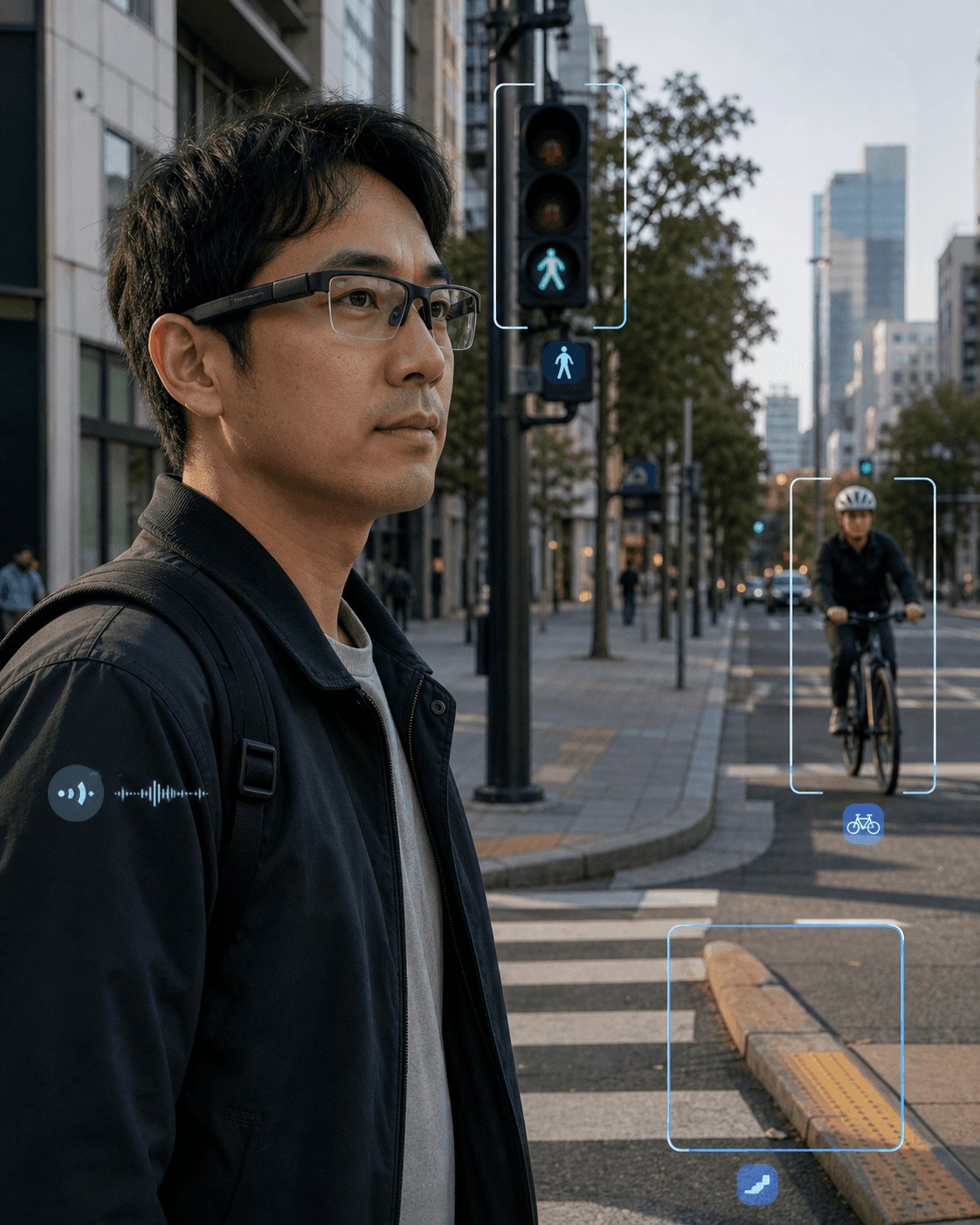 智能眼镜识别城市道路环境